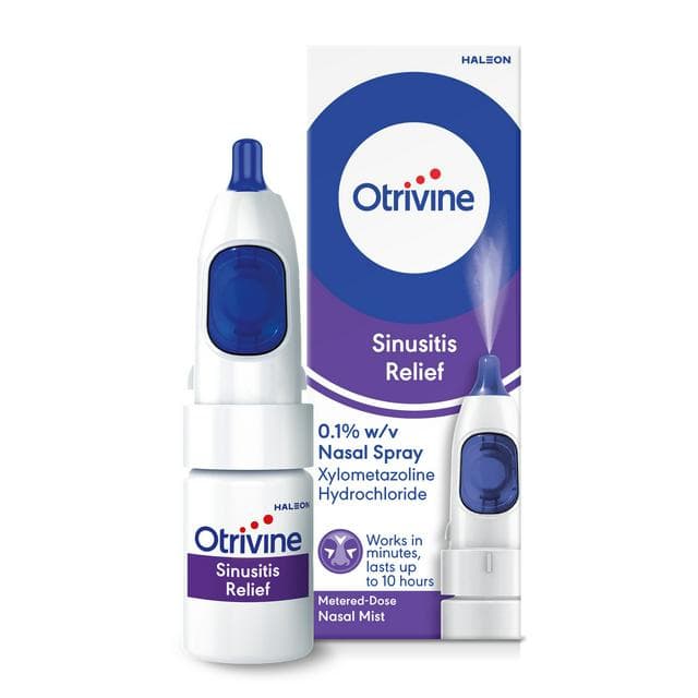 Otrivine 10ml Sinusitis Relief Decongestant Nasal Spray - gallery image 1