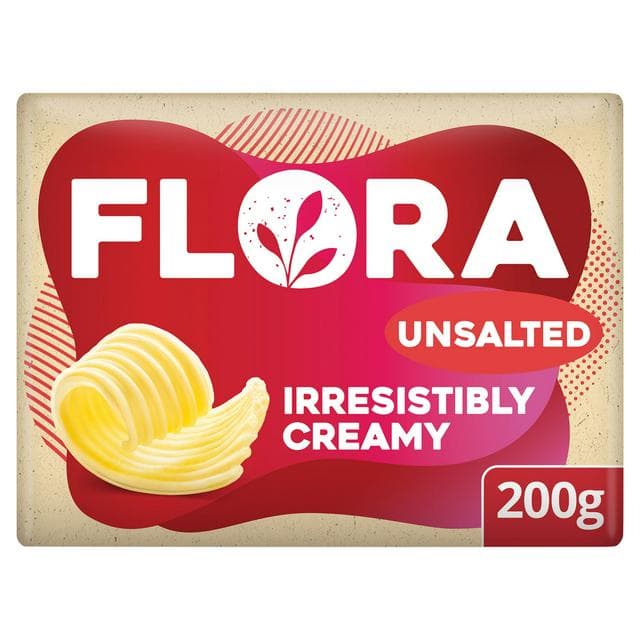 Flora Unsalted Block Butter Alternative 200g - gallery image 1