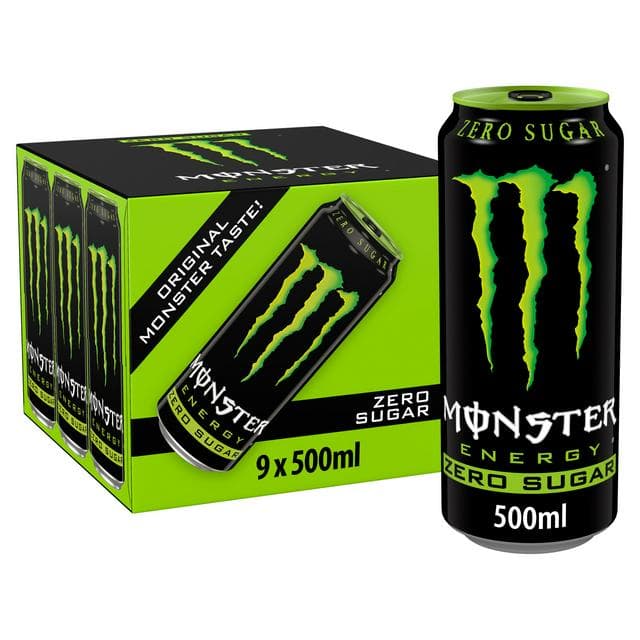 Monster Energy Drink Zero Sugar 9x500ml - gallery image 1