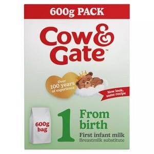 Cow & Gate 1 First Infant Baby Milk Formula Powder From Birth 600g