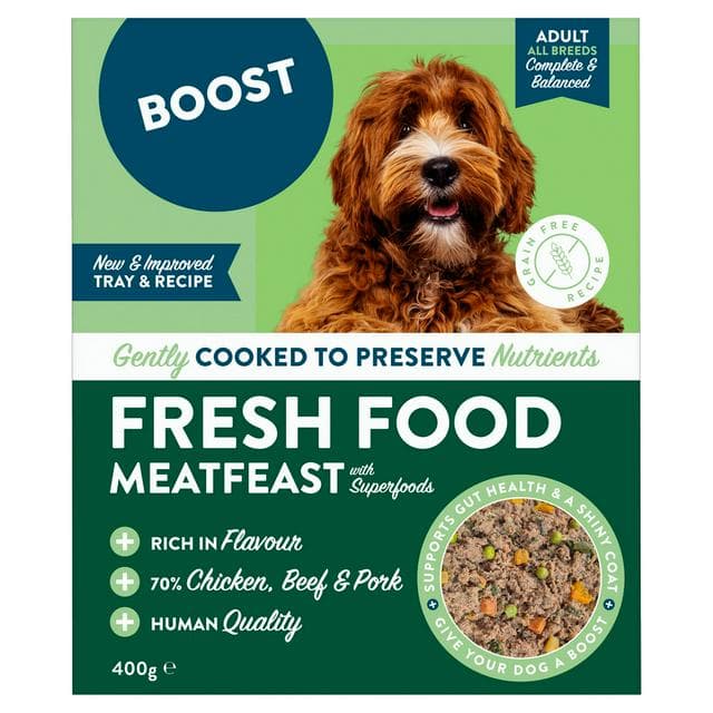 Boost Dog Food Meat Feast Complete Meal For Adult Dogs 400g - gallery image 1