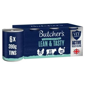 Butcher's Lean & Tasty Wet Dog Food Tins 6 x 390g