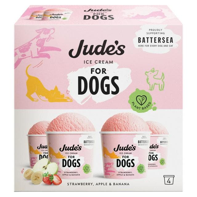 Jude's Ice Cream for Dogs Strawberry, Apple & Banana 4x90ml - gallery image 1