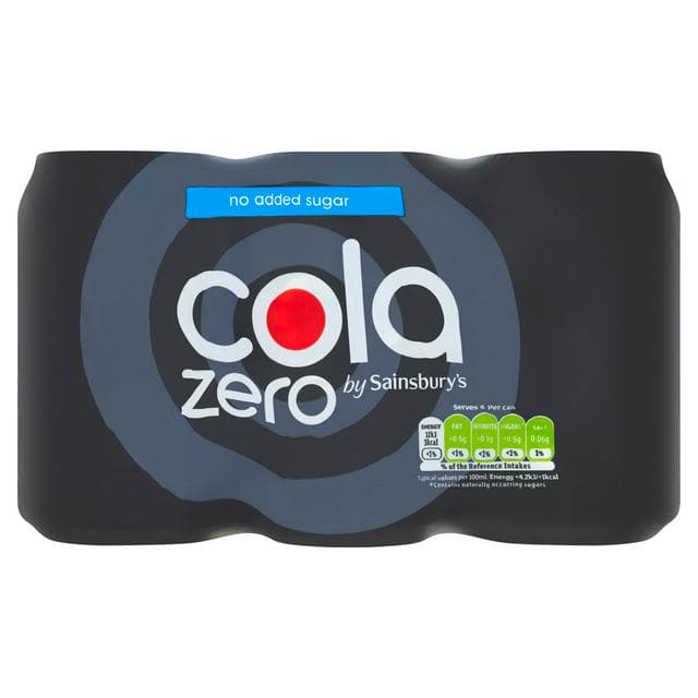 Sainsbury's Cola Zero 6x330ml - gallery image 1