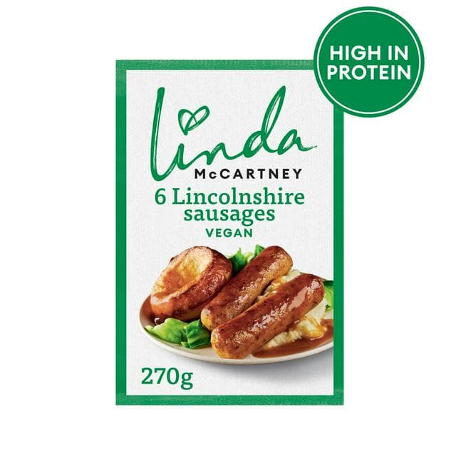 Linda McCartney's Vegetarian Lincolnshire Sausages x6 270g - gallery image 1