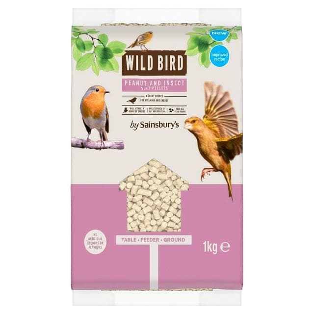 Sainsbury's Wild Bird Peanut & Insect Suet Pellets 1kg - gallery image 1