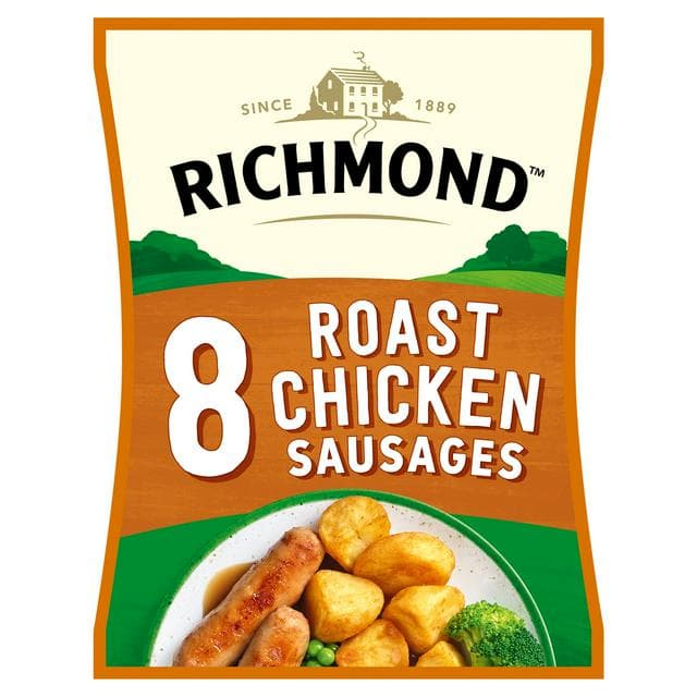 Richmond 8 x Roast Chicken Sausages 410g - gallery image 1