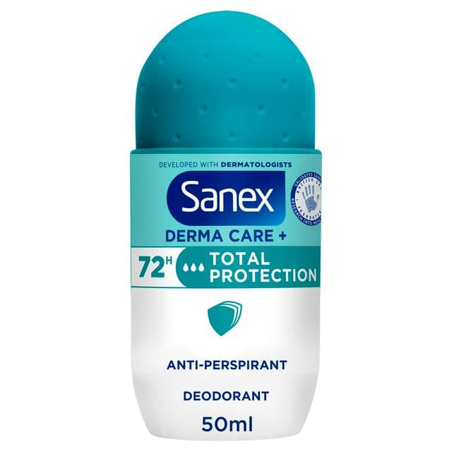 Sanex Derma Care+ Total Protection 72 Hour Antiperspirant Roll On Deodorant 50ml - gallery image 1