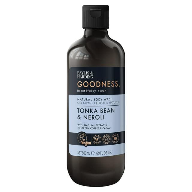Baylis & Harding Goodness Tonka Bean & Neroli Natural Body Wash 500ml - gallery image 1