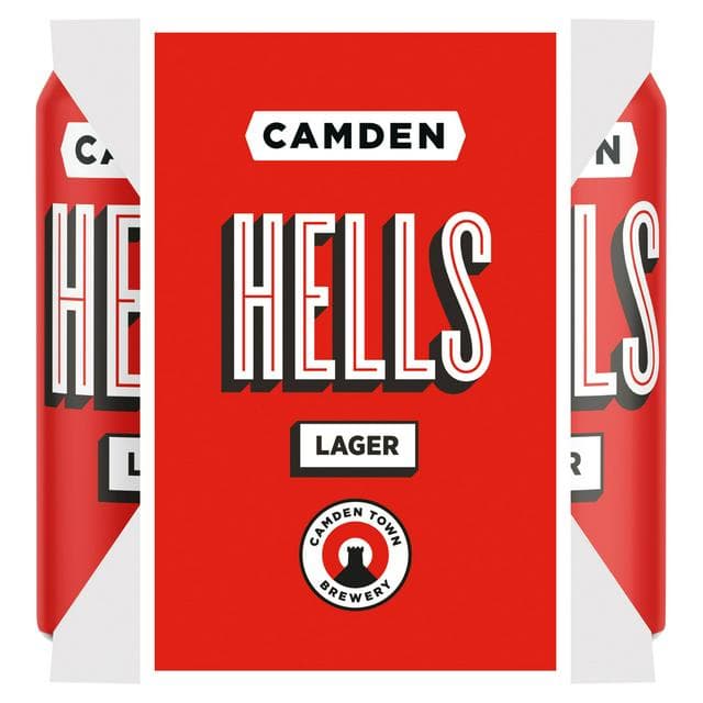 Camden Town Brewery 4 x 440ml Hells Lager Beer Cans - gallery image 1