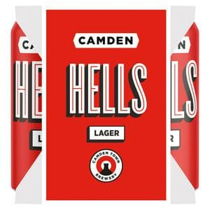 Camden Town Brewery 4 x 440ml Hells Lager Beer Cans