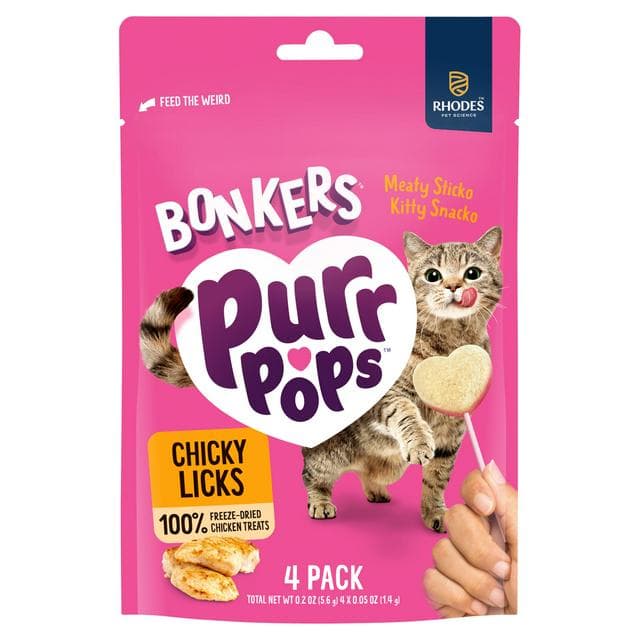 Bonkers Purrpops Chicky Licks Cats Treats 4 x 1.4g - gallery image 1