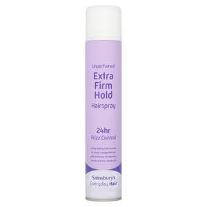 Sainsbury's Extra Firm Unperfumed Hairspray 400ml