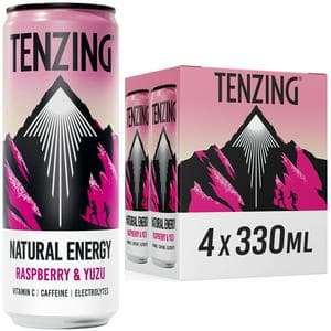 Tenzing Raspberry & Yuzu Natural Energy 4 x 330ml