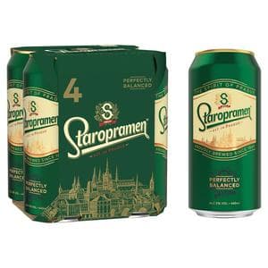 Staropramen 4 x 440ml Premium Czech Style Pilsner Lager Beer Cans