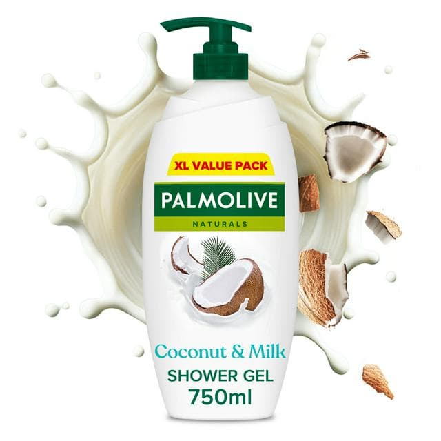 Palmolive Naturals Coconut & Milk Shower Gel Body Wash Pump 750ml - gallery image 1