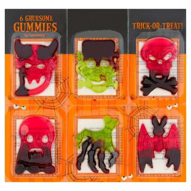 Sainsbury's 6 x 11g Gruesome Gummies Sweets - gallery image 1