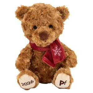 Petface Carley Curly Teddy Plush Dog Toy with Scarf