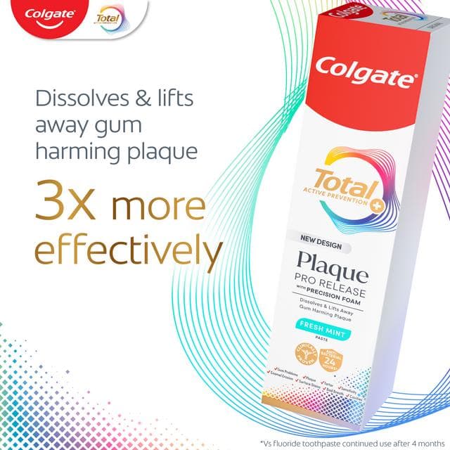 Colgate Total Plaque Pro Release Teeth Whitening Toothpaste 75ml - gallery image 2