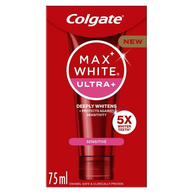Colgate 75ml Max White Ultra Plus Sensitive Teeth Whitening Toothpaste - gallery image 1