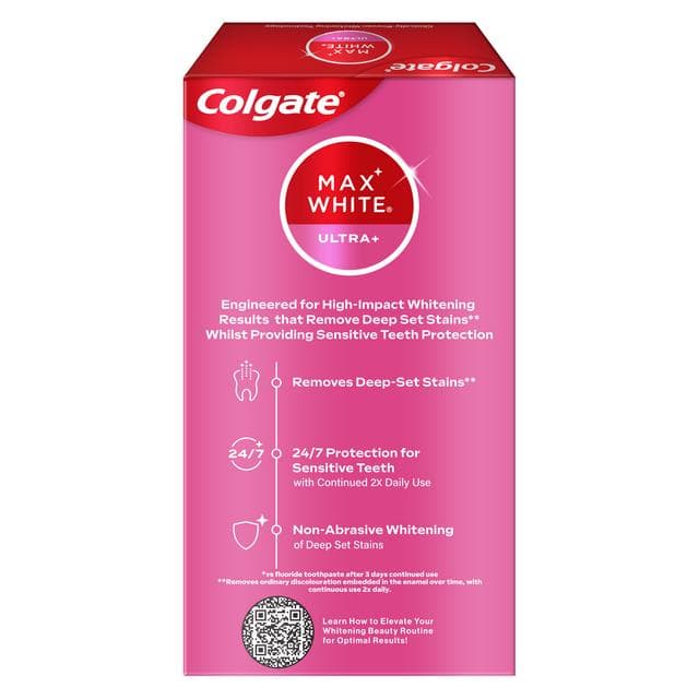 Colgate 75ml Max White Ultra Plus Sensitive Teeth Whitening Toothpaste - gallery image 2