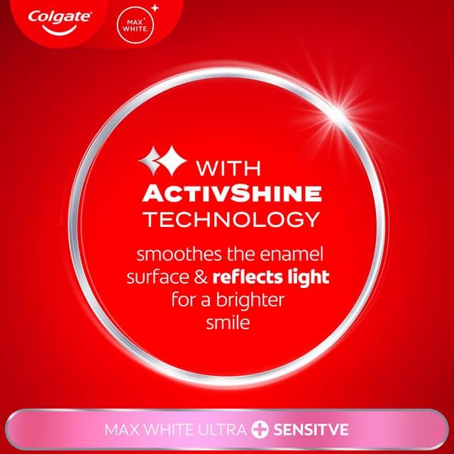 Colgate 75ml Max White Ultra Plus Sensitive Teeth Whitening Toothpaste - gallery image 5