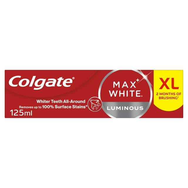 Colgate Max White Luminous Teeth Whitening Toothpaste 125ml - gallery image 1