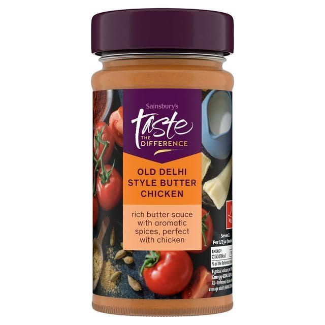 Sainsbury's Old Delhi Style Butter Chicken Curry Sauce, Taste the Difference 340g - gallery image 1