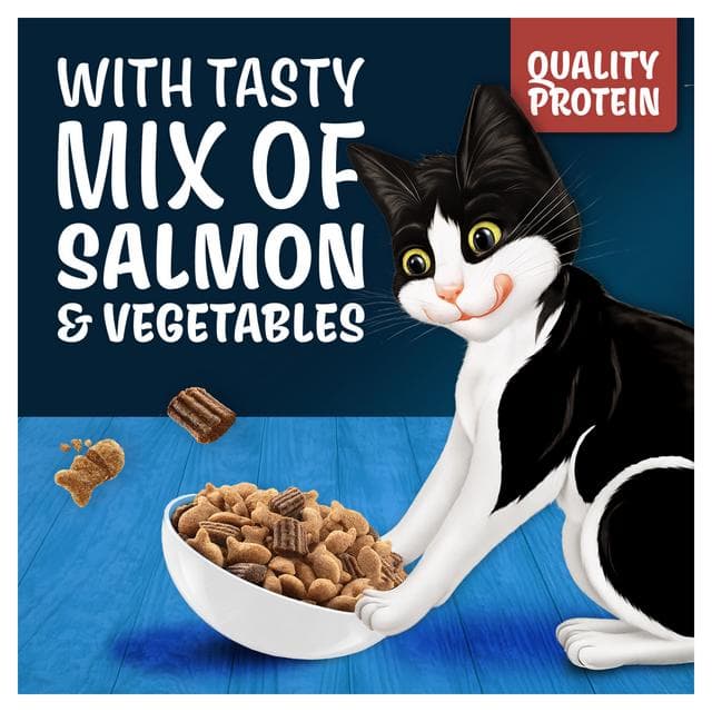 Felix Doubly Delicious Salmon & Vegetables Dry Cat Food 2kg - gallery image 2