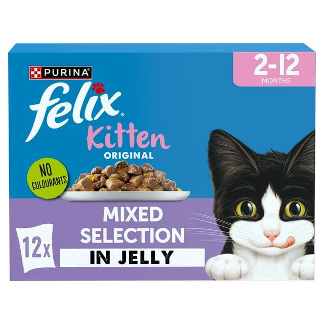 Felix Original Kitten Mixed Selection in Jelly Wet Cat Food 12 x 85g - gallery image 1