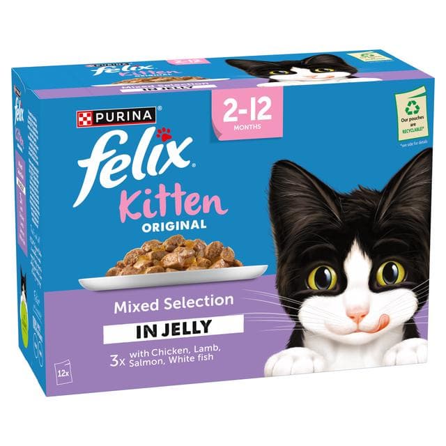 Felix Original Kitten Mixed Selection in Jelly Wet Cat Food 12 x 85g - gallery image 3