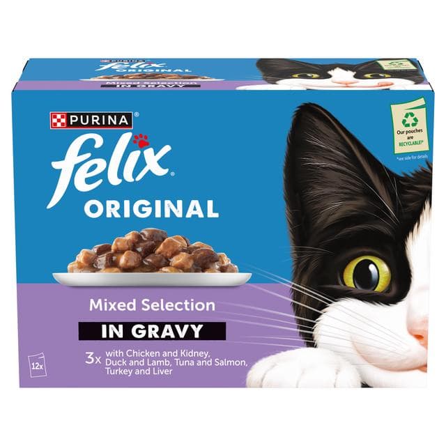 Felix Original Mixed Selection in Gravy Wet Cat Food 12 x 85g - gallery image 2