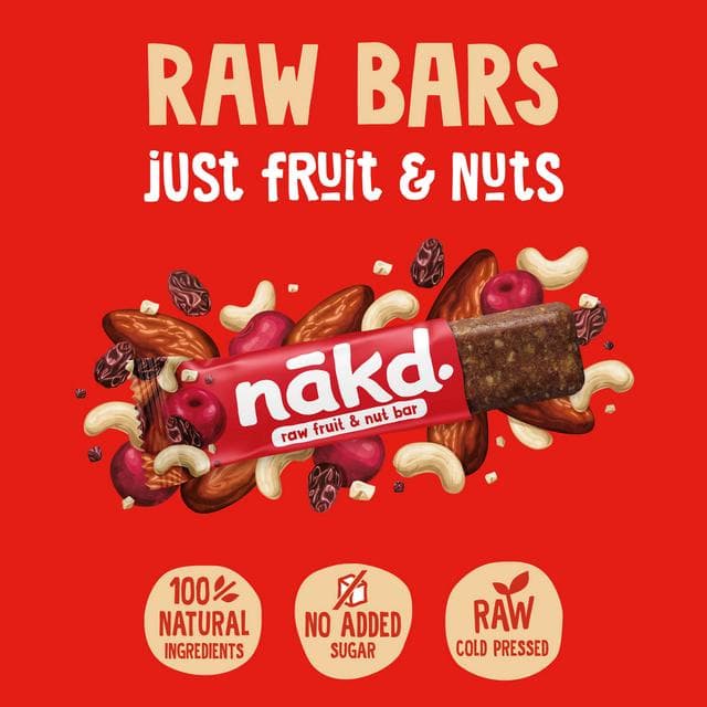 Nakd Bakewell Tart Raw Fruit & Nut Bar 4x35g - gallery image 4