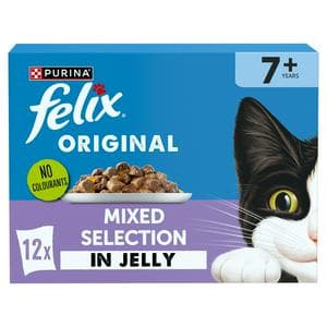 Felix Original Senior 7+ Mixed Selection in Jelly Wet Cat Food 12 x 85g