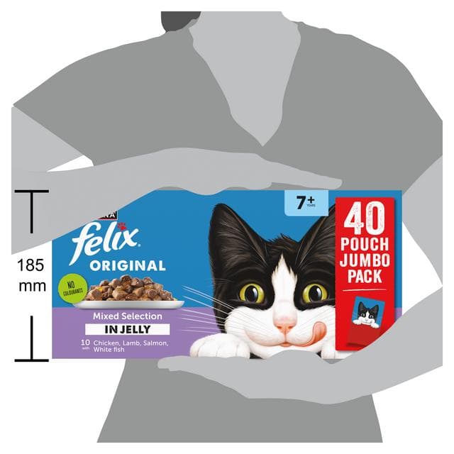 Felix Original Senior 7+ Mixed Selection in Jelly Wet Cat Food 40 x 85g - gallery image 3