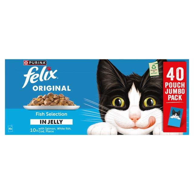 Felix Original Fish Selection in Jelly Wet Cat Food 40 x 85g - gallery image 4