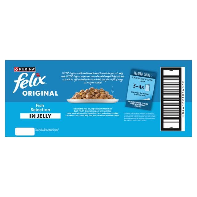 Felix Original Fish Selection in Jelly Wet Cat Food 40 x 85g - gallery image 5