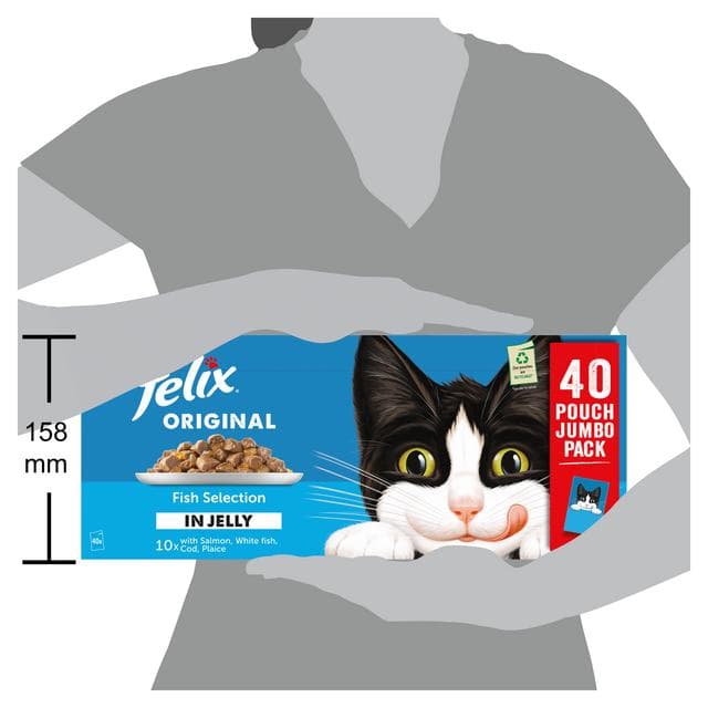 Felix Original Fish Selection in Jelly Wet Cat Food 40 x 85g - gallery image 6