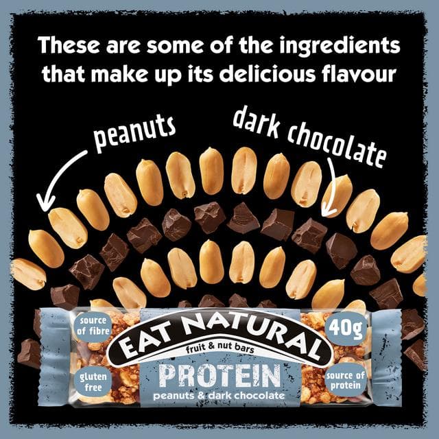 Eat Natural Protein Peanuts Dark Chocolate Fruit & Nut Cereal Bars 3x40g - gallery image 3