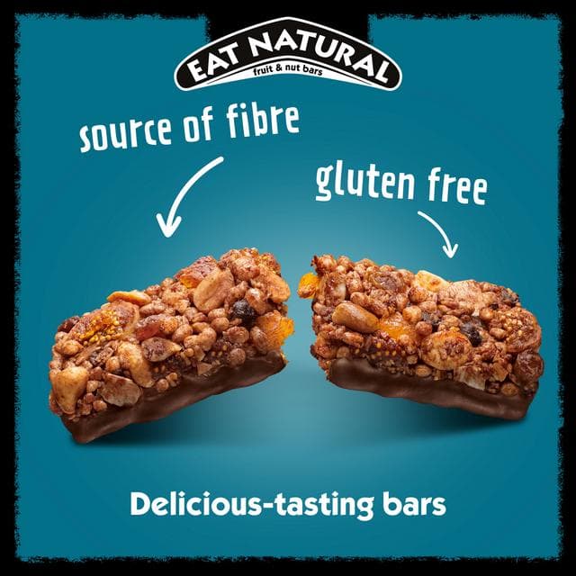 Eat Natural Fibre Dark Chocolate Sea Salt Fruit & Nut Cereal Bars 3x40g - gallery image 2