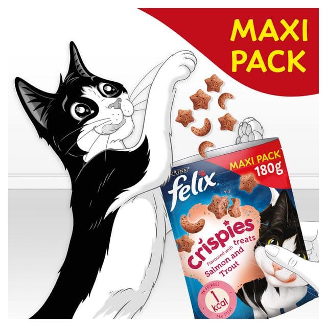 Felix Crispies Salmon & Trout Cat Treats 180g - gallery image 4