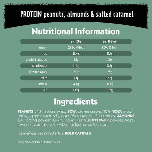 Eat Natural Protein Peanuts Almonds Salted Caramel Fruit & Nut Cereal Bars 3x40g - gallery image 6