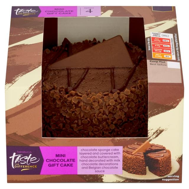 Sainsbury's Birthday & Celebration Mini Chocolate Gift Cake, Taste the Difference 255g - gallery image 1