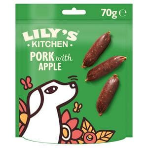 Lily's Kitchen Cracking Pork with Apple Sausages Dog Treats 70g