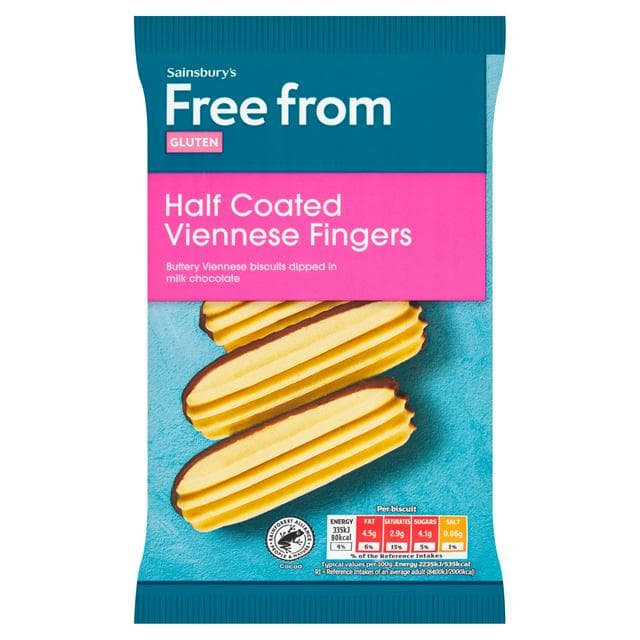Sainsbury's Free From 120g Half Coated Viennese Fingers - gallery image 1