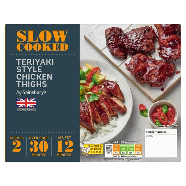 Sainsbury's Slow Cook Teriyaki British Chicken Thighs 490g (serves 2) - gallery image 1