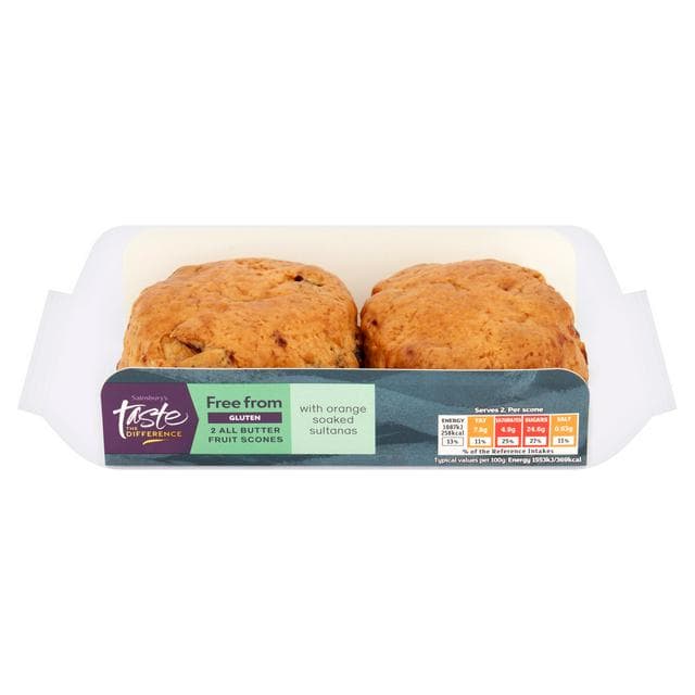 Sainsbury's Free From All Butter Fruit Scones, Taste the Difference 140g - gallery image 1