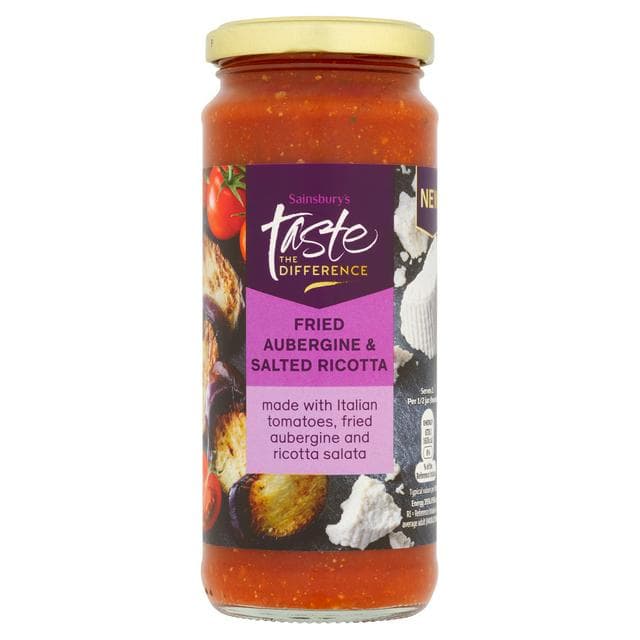 Sainsbury's Fried Aubergine & Salted Ricotta Pasta Sauce, Taste the Difference 340g - gallery image 1