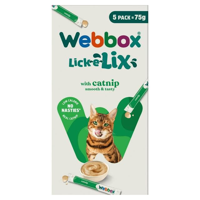 Webbox Lick E Lix with Real Catnip Cats Treats 5 x 15g - gallery image 1