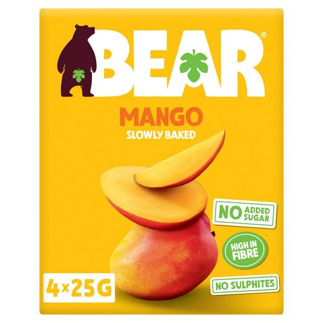 BEAR Fruit Dried Mango 4x25g - gallery image 1